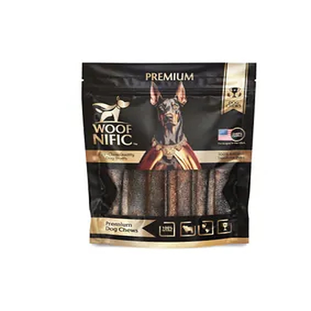 Straight Collagen Bully Sticks for Dogs – Long-Lasting Rawhide-Free Chews for Power Chewers