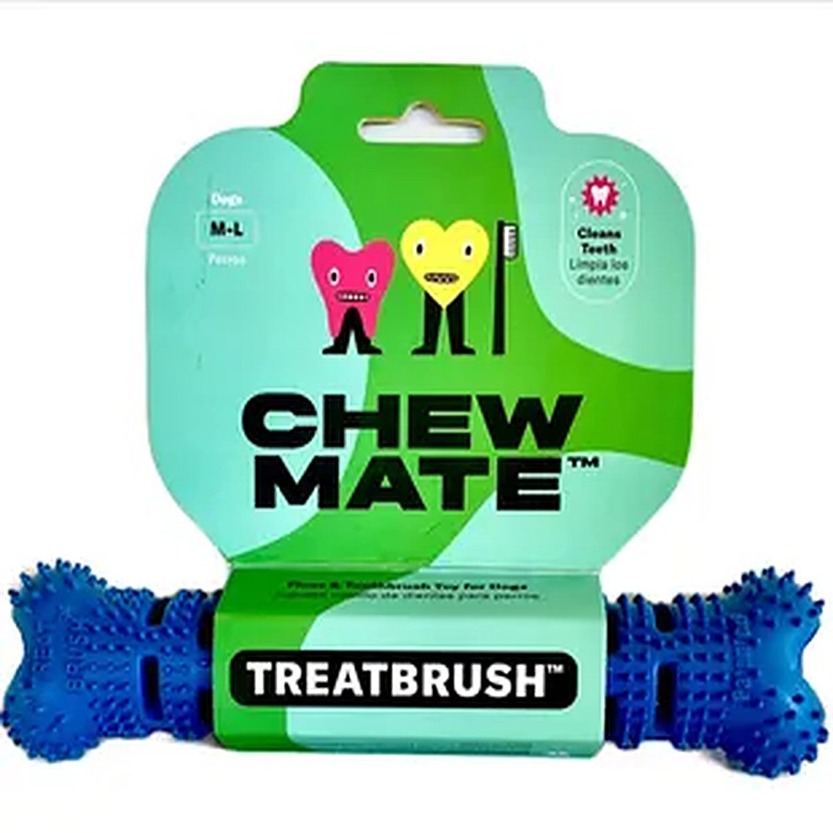 BrushBone Dog Toothbrush Chew Toy – Natural Rubber Bone for Teeth Cleaning & Fresh Breath