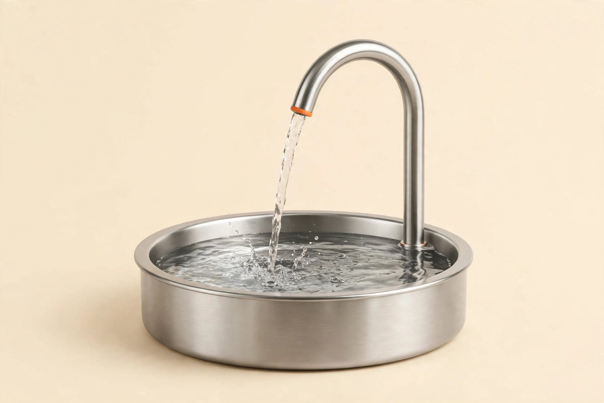 AquaWhisker Stainless Steel Cat Water Fountain