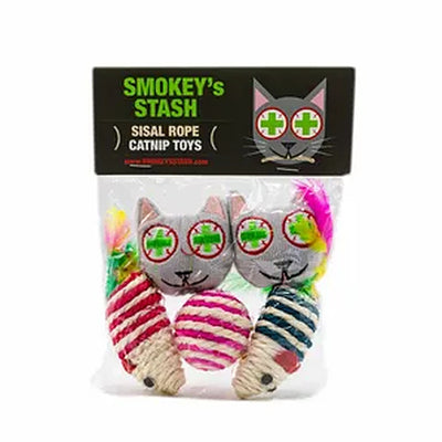Sisal Mouse Catnip Toys for Cats – Natural Catnip Mice for Bite, Chase & Pounce Play
