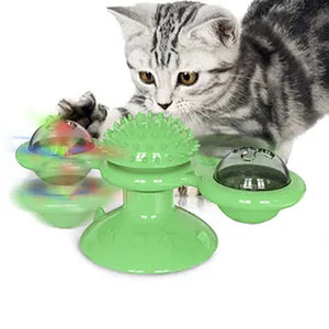 Windmill Turntable Interactive Cat Toy – Spinning Teasing Toy for Cats