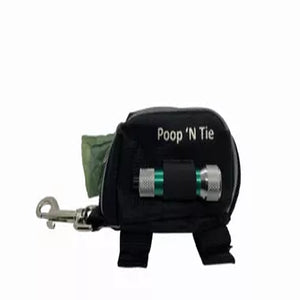 Fabric Waste Bag Dispenser for Dogs – Poop Bag Holder with Leash Clip (2 Rolls Included)