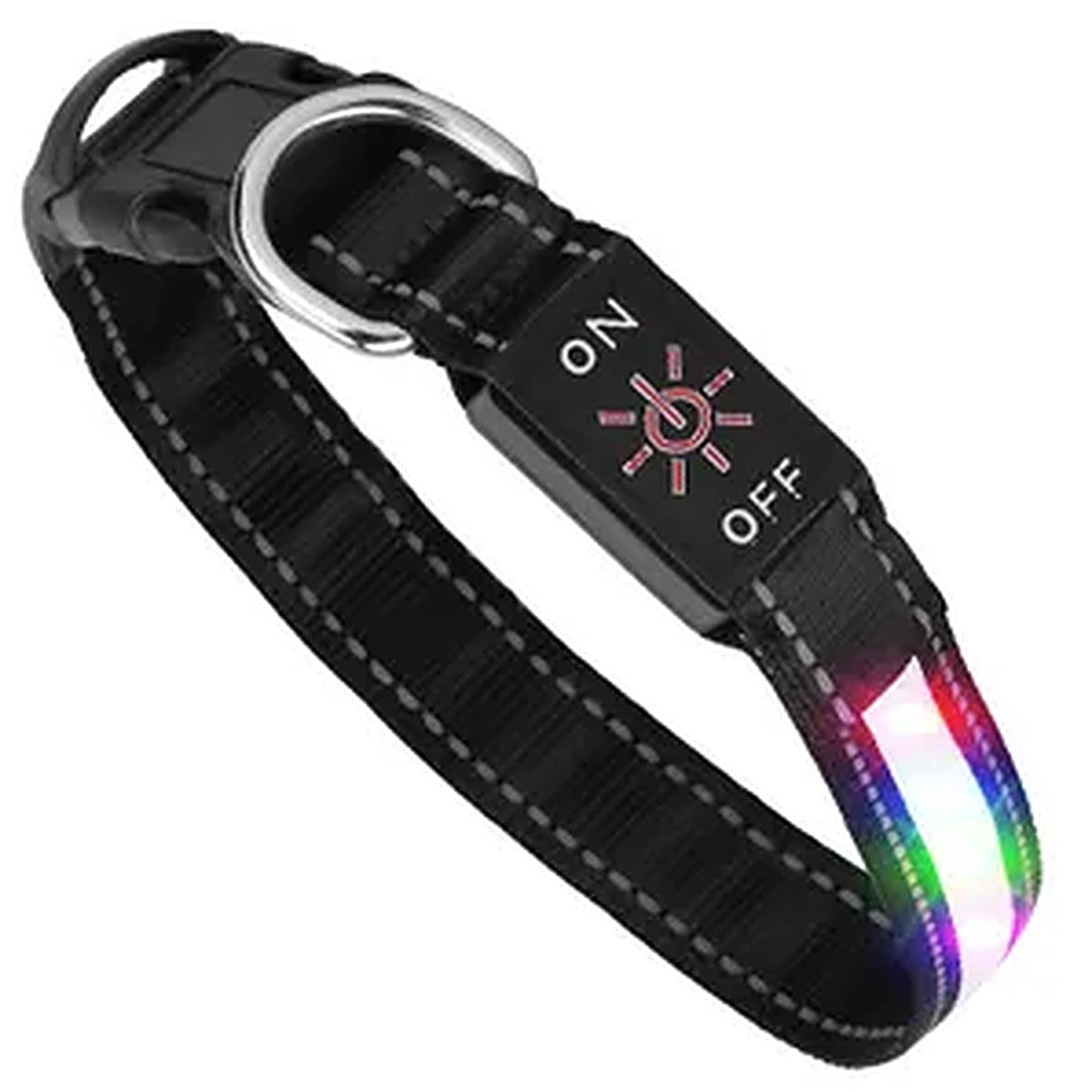 USB Rechargeable Light-Up LED Dog Collar – Night Safety Collar for Evening Walks