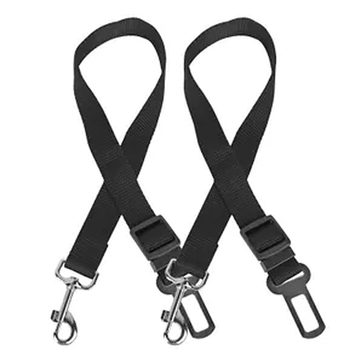 Buckle Up Dog Car Seat Belt Leashes (2 Pack) – Adjustable Safety Restraint for Car Rides