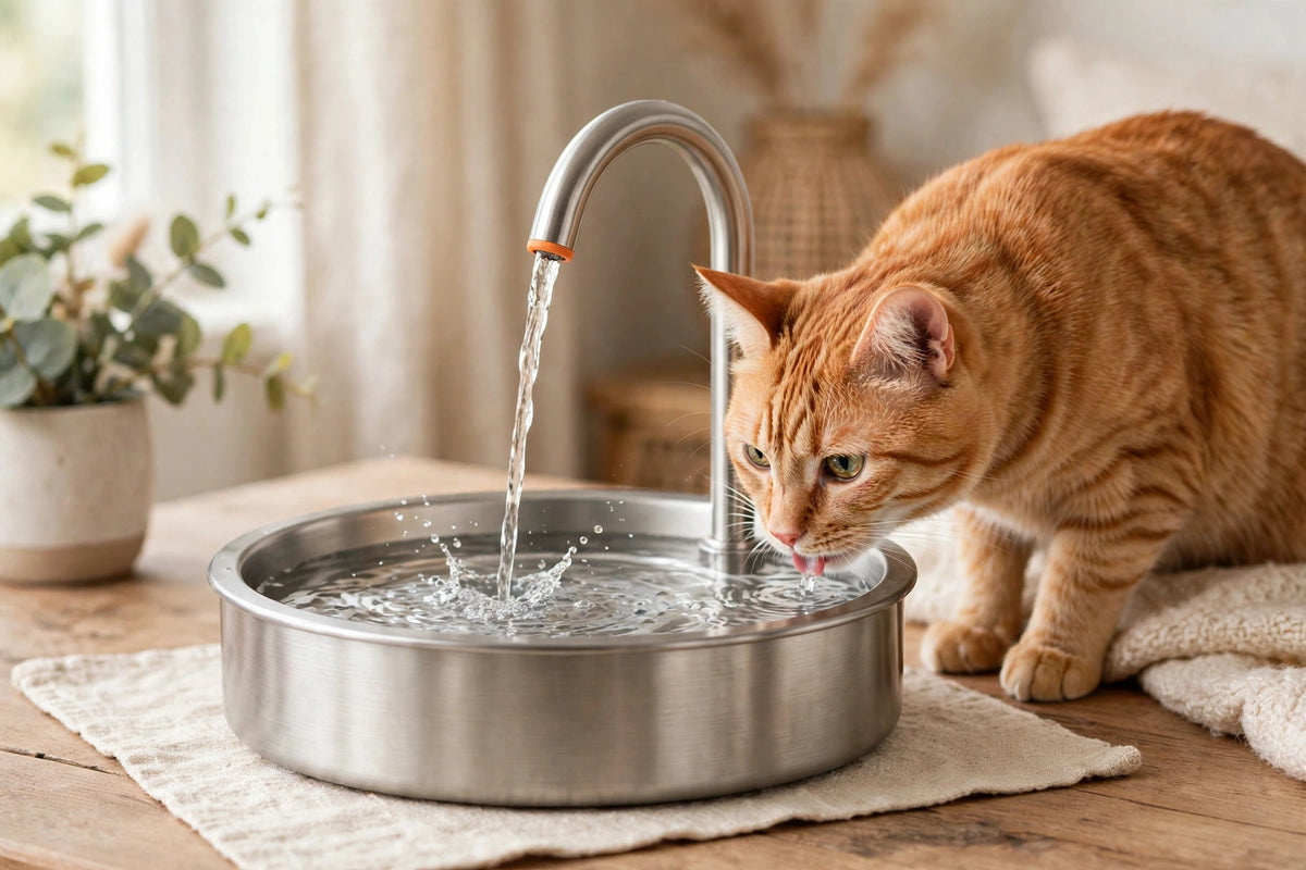 AquaWhisker Stainless Steel Cat Water Fountain